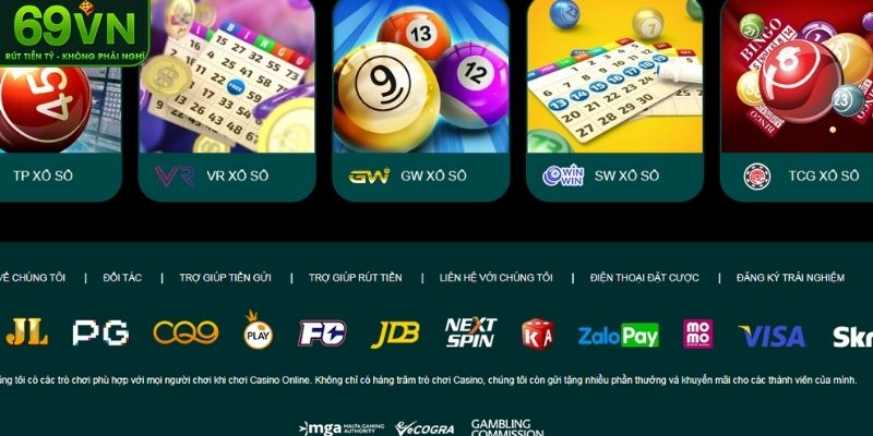 Lựa chọn phong phú tại sân chơi xổ số 69VN